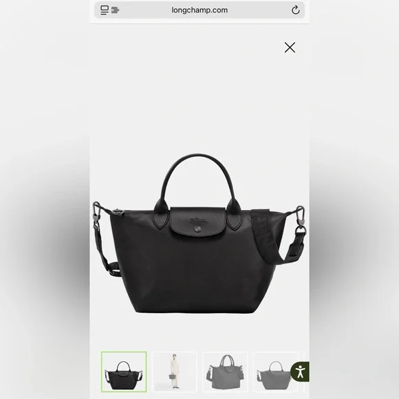 Brand New Longchamp Le Pliage Extra S Handbag black - Leather - Picture 8 of 14